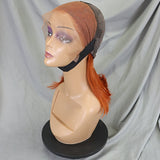#350 Straight Full 13x4 Frontal transparent Lace Bob Style Wig  Orange Ginger Color Wig