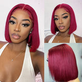 #99J Straight Full 13x4 Frontal transparent Lace Bob Style Wig