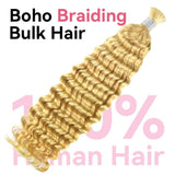 Deep Wave Bulk Human Hair  #P27/30 Color Braiding Hair (100 Grams)