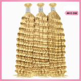Deep Wave Bulk Human Hair Blonde #613 Braiding Hair (100 Grams)