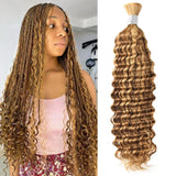 Deep Wave Bulk Human Hair  #P27/30 Color Braiding Hair (100 Grams)