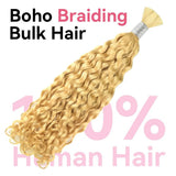 Wet and Wavy Bulk Human Hair Blonde #613 Braiding Hair (100 Grams)